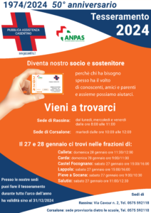 Pubblica Assistenza Casentino - Campagna tesseramento 2024